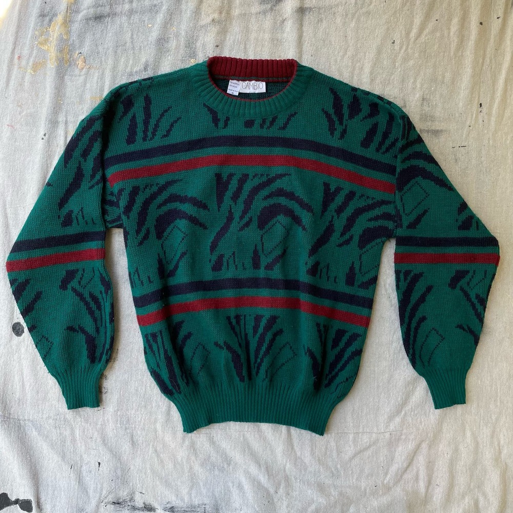 Vintage 80s Italian Abstract Sweater by Cambio